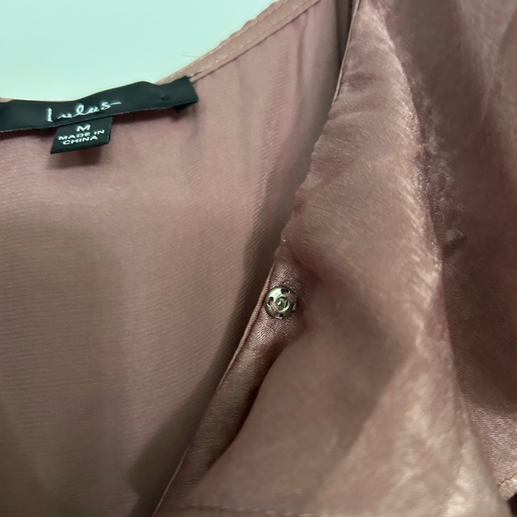 Lulu’s Mauve, long satin align dress - Picture 10 of 16